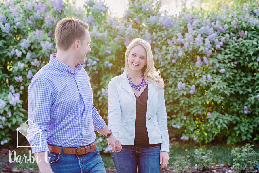 Loose Park spring engagement photography Kansas City 