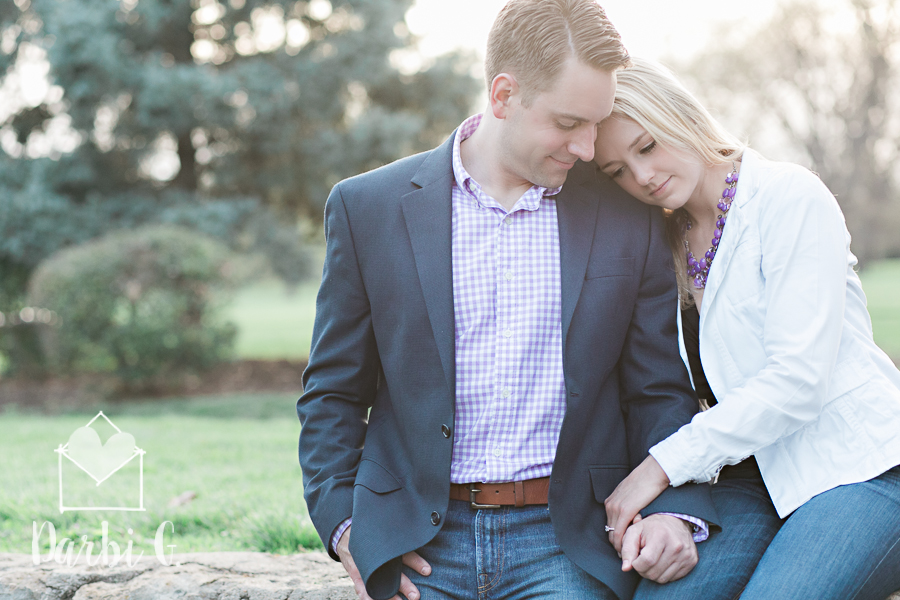 Loose Park spring engagement photography Kansas City 