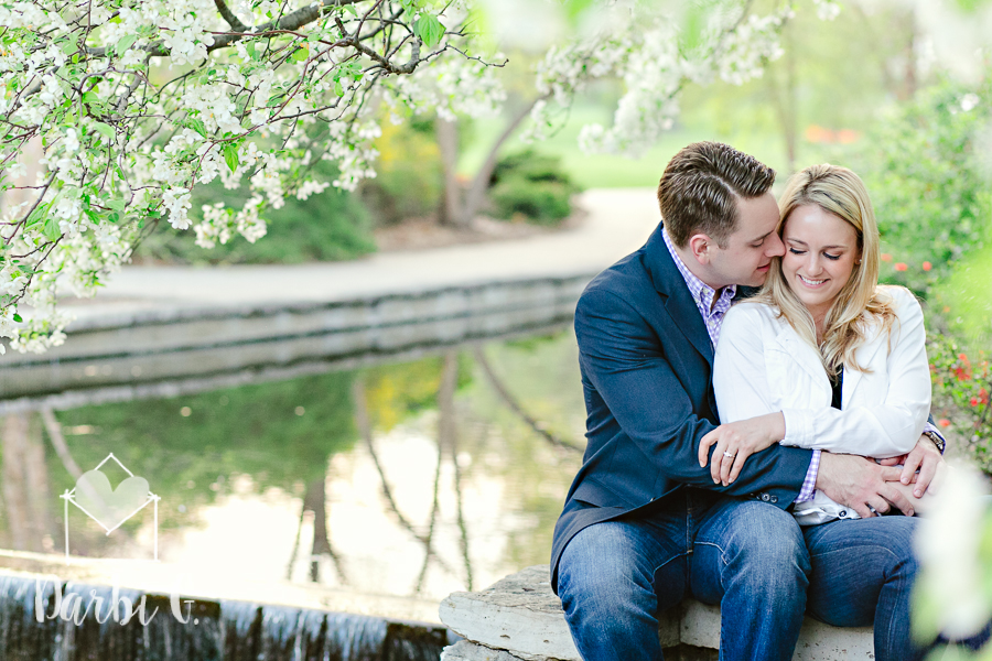 Loose Park spring engagement photography Kansas City 