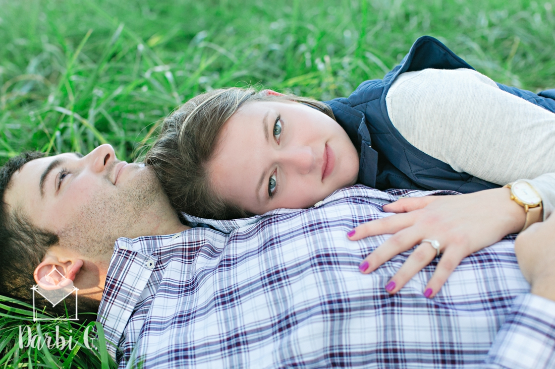Kansas rural farm land engagement photos with a dog by darbi g photography