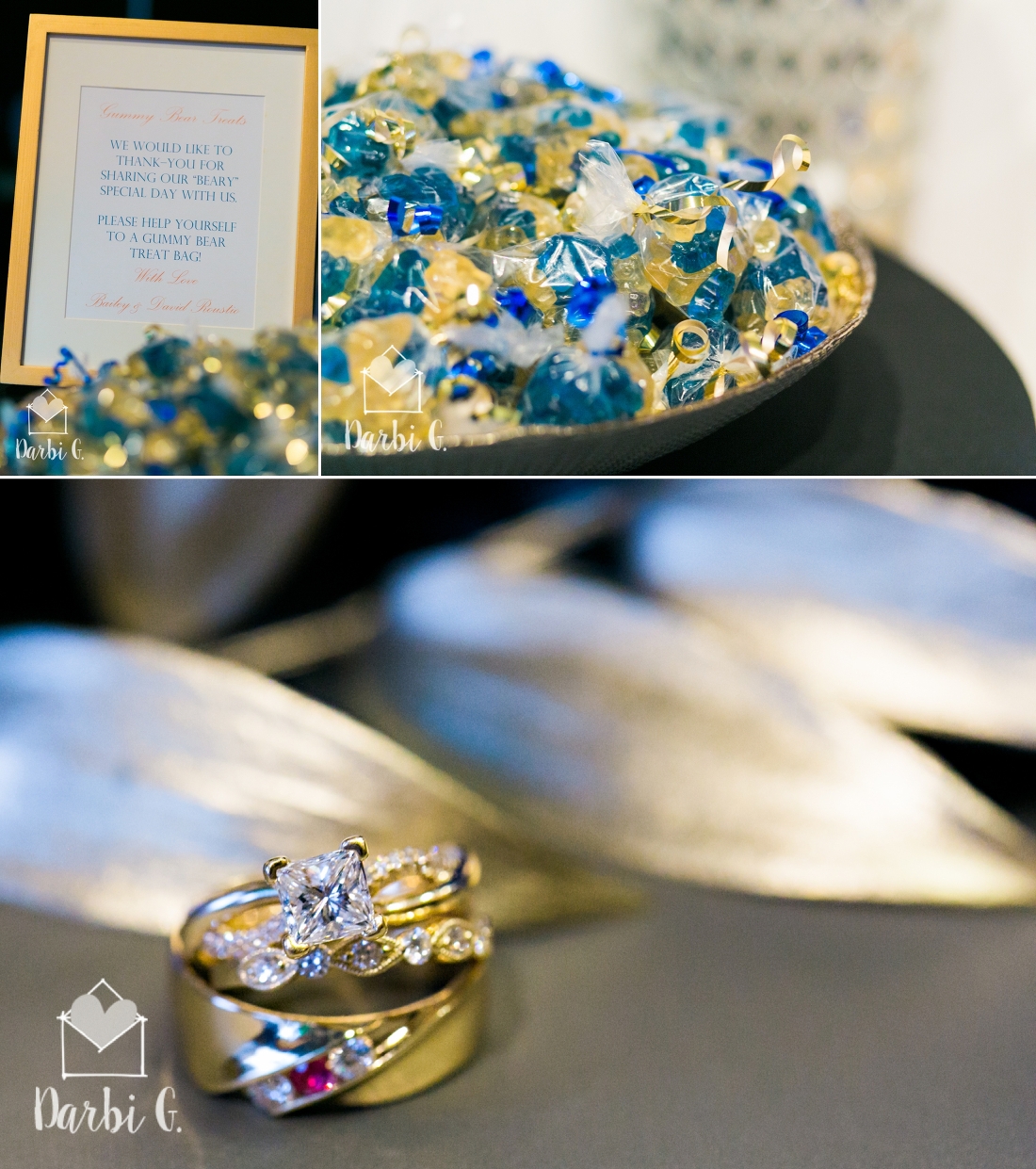 Grand Street Cafe blue gold white wedding reception 