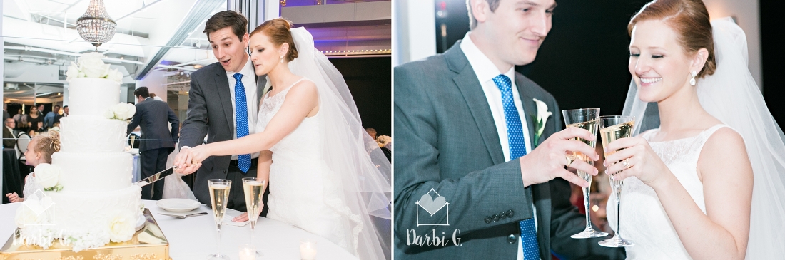 Grand Street Cafe blue gold white wedding reception 
