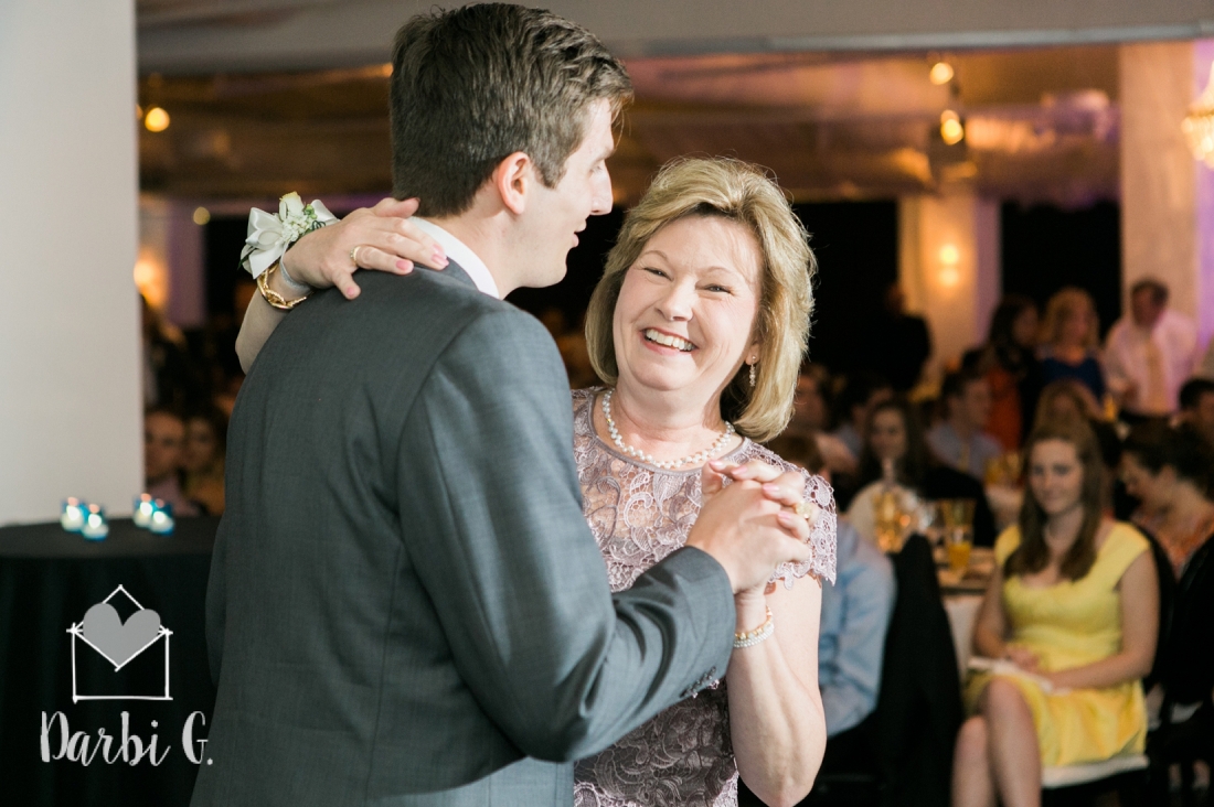 Grand Street Cafe blue gold white wedding reception 