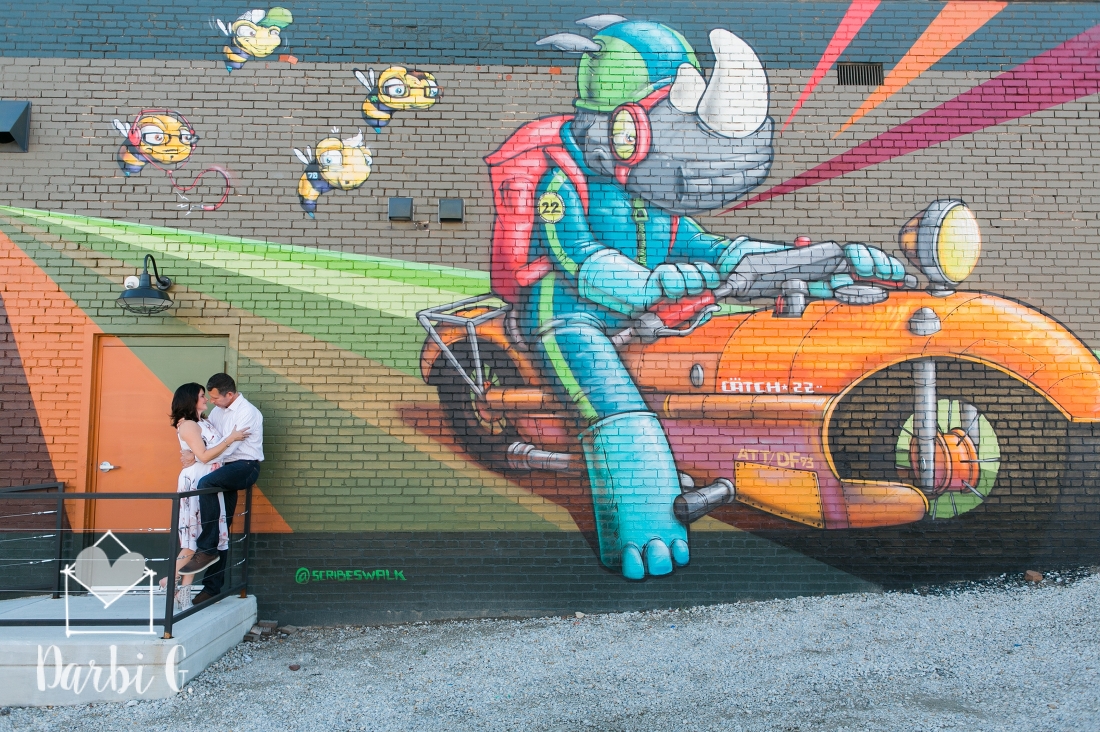 urban engagement session in the crossroads with kansas city photographer Darbi G. 