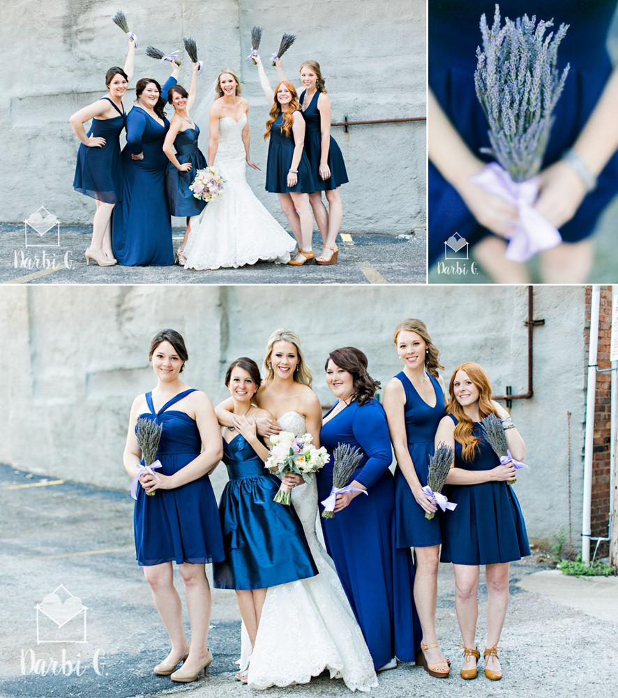 Navy purple lavender wedding photographer kansas city urban wedding