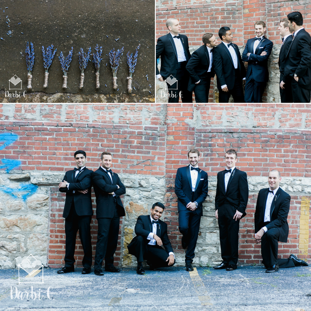 Navy purple lavender wedding photographer kansas city urban wedding