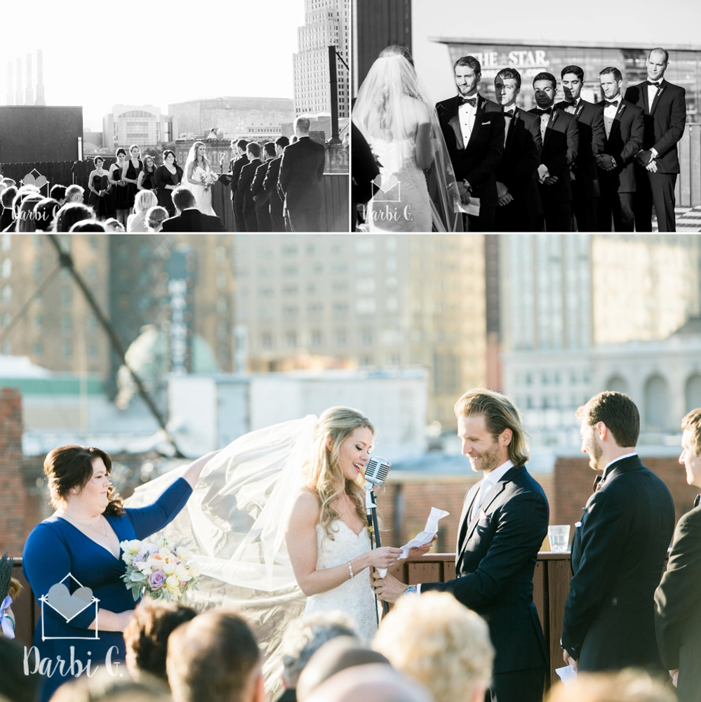 terrace on grand rooftop ceremony kansas city wedding photographer