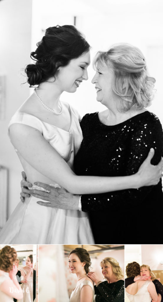 mom and daughter getting ready Kansas City wedding photography