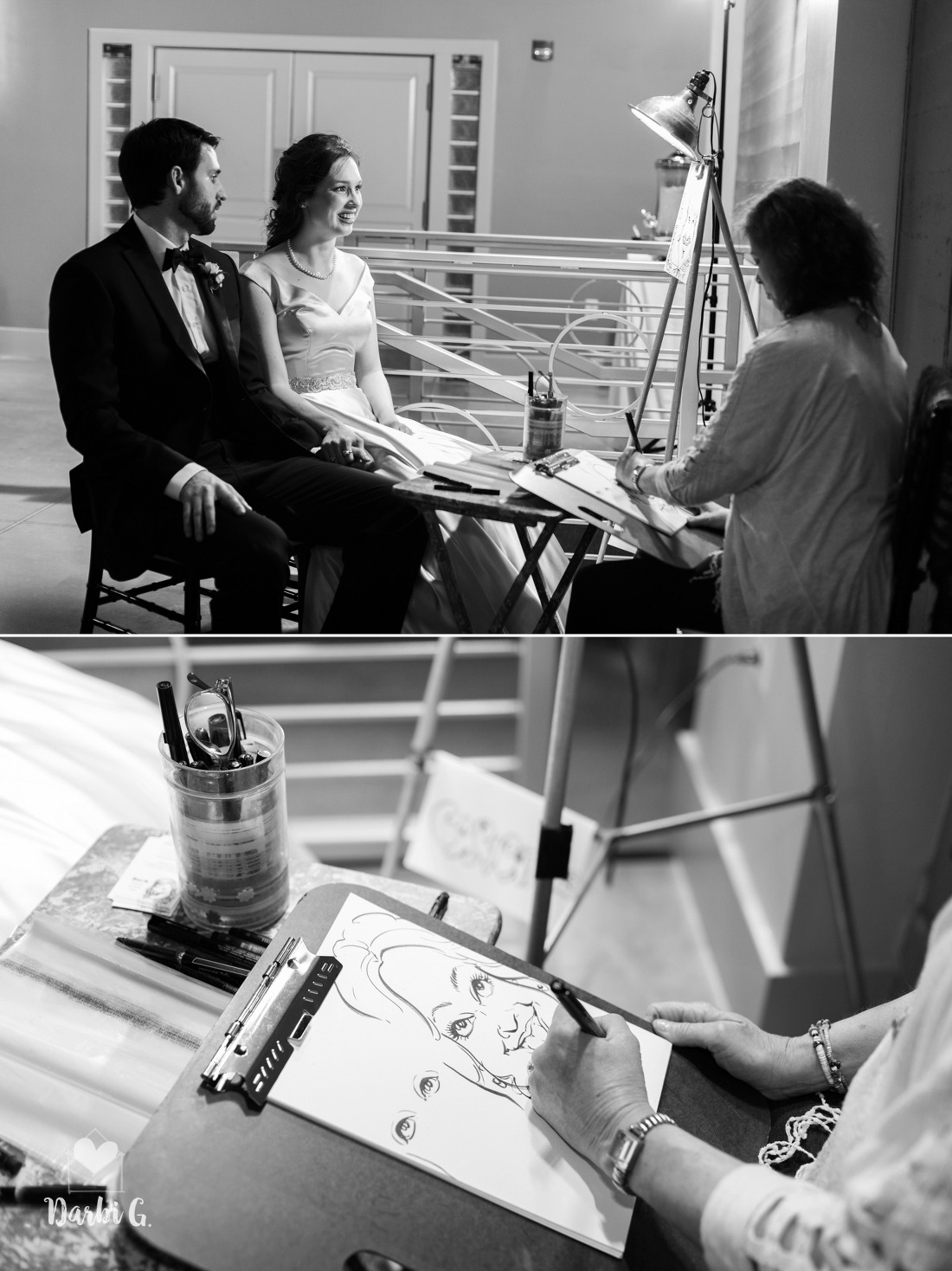 caricaturist at wedding in Kansas City 