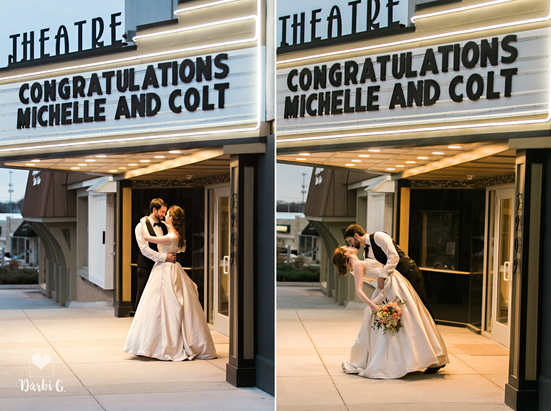Mission Theatre bride groom marquee names 